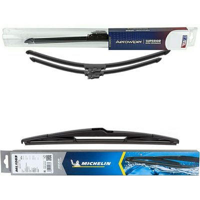 Wiper Blades Aerowiper & Michelin Rear Screen Wiper - Triple Pack