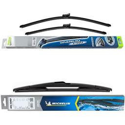 Valeo Silencio X.TRM Flat & Michelin Rear Screen Wiper - Triple Pack