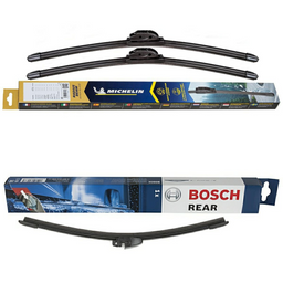 Michelin Radius Retrofit Beam & Bosch Rear Screen Wiper A - Triple Pack