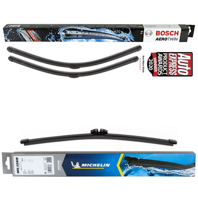 Bosch Aerotwin Twin Pack & Michelin Rear Screen Wiper - Triple Pack