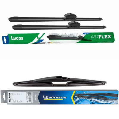 Lucas AIRFLEX Retrofit & Michelin Rear Screen Wiper - Triple Pack