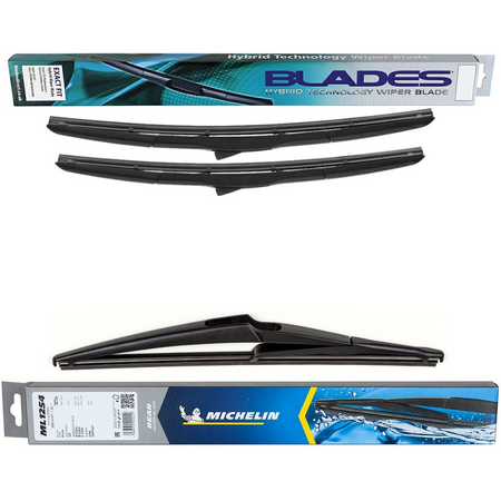 Blades Hybrid & Michelin Rear Screen Wiper - Triple Pack