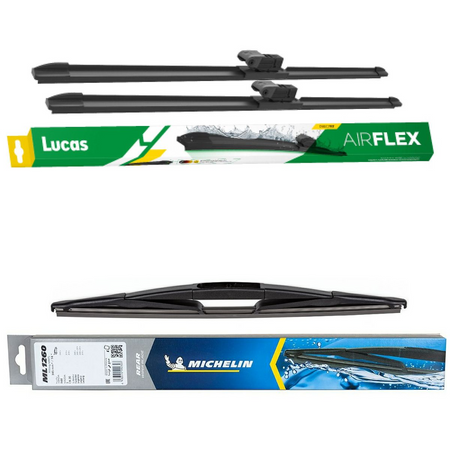 Lucas AIRFLEX DirectFit & Michelin Rear Screen Wiper - Triple Pack