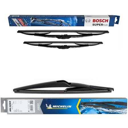 Bosch Super Plus & Michelin Rear Screen Wiper - Triple Pack