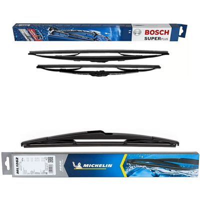 Bosch Super Plus & Michelin Rear Screen Wiper - Triple Pack