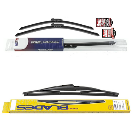 Wiper Blades Aerowiper & Blades Rear Screen Wiper - Triple Pack