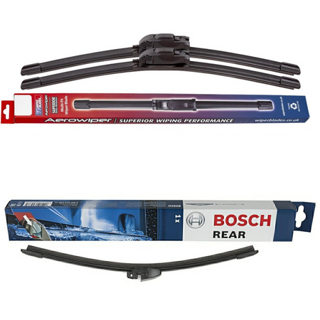 Wiper Blades Aerowiper & Bosch Rear Screen Wiper A - Triple Pack