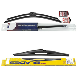 Wiper Blades Aerowiper & Blades Rear Screen Wiper - Triple Pack