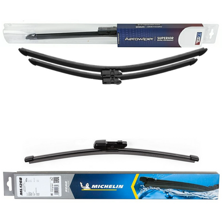 Wiper Blades Aerowiper & Michelin Rear Screen Wiper - Triple Pack