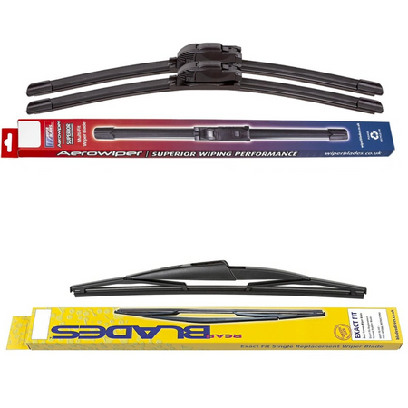 Wiper Blades Aerowiper & Blades Rear Screen Wiper - Triple Pack