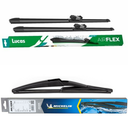 Lucas AIRFLEX DirectFit & Michelin Rear Screen Wiper - Triple Pack