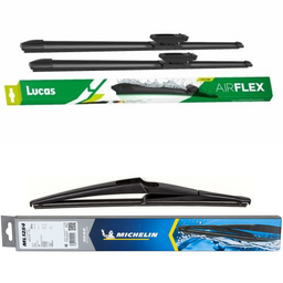 Lucas AIRFLEX DirectFit & Michelin Rear Screen Wiper - Triple Pack