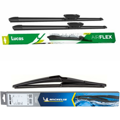 Lucas AIRFLEX DirectFit & Michelin Rear Screen Wiper - Triple Pack