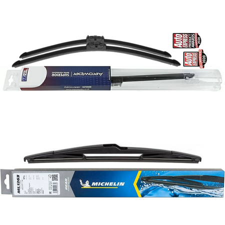 Wiper Blades Aerowiper & Michelin Rear Screen Wiper - Triple Pack