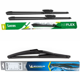 Lucas AIRFLEX DirectFit & Michelin Rear Screen Wiper - Triple Pack