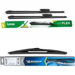 Lucas AIRFLEX DirectFit & Michelin Rear Screen Wiper - Triple Pack