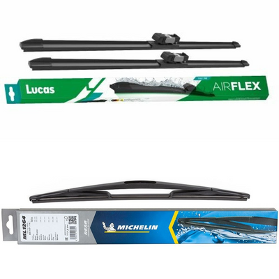 Lucas AIRFLEX DirectFit & Michelin Rear Screen Wiper - Triple Pack