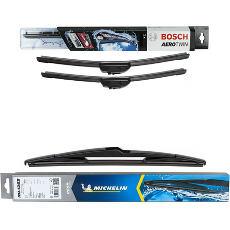 Bosch Retrofit Aerotwin & Michelin Rear Screen Wiper - Triple Pack