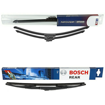 Wiper Blades Aerowiper & Bosch Rear Screen Wiper H - Triple Pack