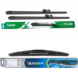 Lucas AIRFLEX DirectFit & Michelin Rear Screen Wiper - Triple Pack