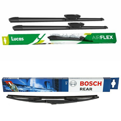 Lucas AIRFLEX DirectFit & Bosch Rear Screen Wiper H - Triple Pack