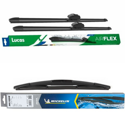 Lucas AIRFLEX Retrofit & Michelin Rear Screen Wiper - Triple Pack