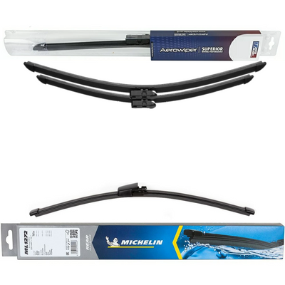 Wiper Blades Aerowiper & Michelin Rear Screen Wiper - Triple Pack