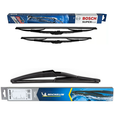 Bosch Super Plus & Michelin Rear Screen Wiper - Triple Pack