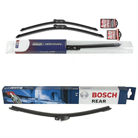 Wiper Blades Aerowiper & Bosch Rear Screen Wiper A - Triple Pack