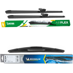 Lucas AIRFLEX DirectFit & Michelin Rear Screen Wiper - Triple Pack