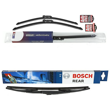 Wiper Blades Aerowiper & Bosch Rear Screen Wiper H - Triple Pack