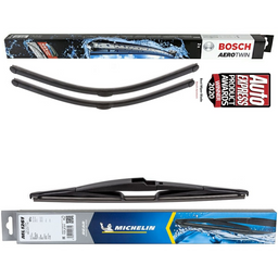 Bosch Aerotwin Twin Pack & Michelin Rear Screen Wiper - Triple Pack