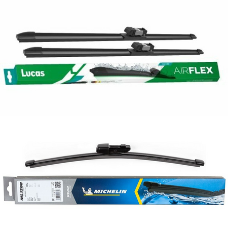 Lucas AIRFLEX DirectFit & Michelin Rear Screen Wiper - Triple Pack