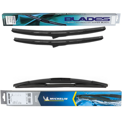 Blades Hybrid & Michelin Rear Screen Wiper - Triple Pack