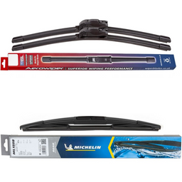 Wiper Blades Aerowiper & Michelin Rear Screen Wiper - Triple Pack