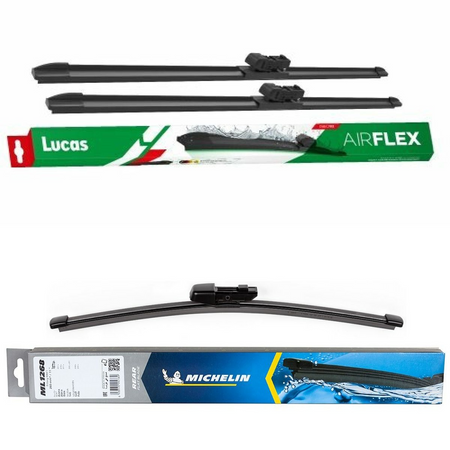 Lucas AIRFLEX DirectFit & Michelin Rear Screen Wiper - Triple Pack