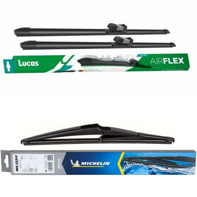 Lucas AIRFLEX DirectFit & Michelin Rear Screen Wiper - Triple Pack