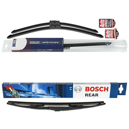 Wiper Blades Aerowiper & Bosch Rear Screen Wiper H - Triple Pack