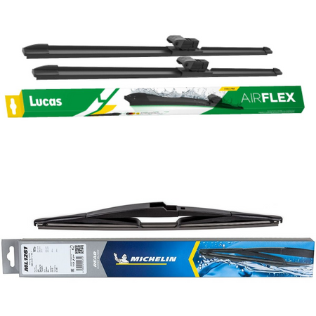 Lucas AIRFLEX DirectFit & Michelin Rear Screen Wiper - Triple Pack