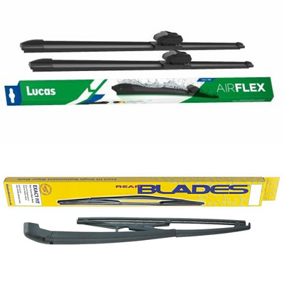 Lucas AIRFLEX Retrofit & Blades Rear Screen Wiper - Triple Pack