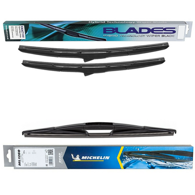 Blades Hybrid & Michelin Rear Screen Wiper - Triple Pack