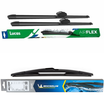 Lucas AIRFLEX Retrofit & Michelin Rear Screen Wiper - Triple Pack