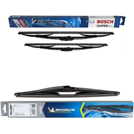 Bosch Super Plus & Michelin Rear Screen Wiper - Triple Pack