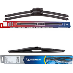 Wiper Blades Aerowiper & Michelin Rear Screen Wiper - Triple Pack