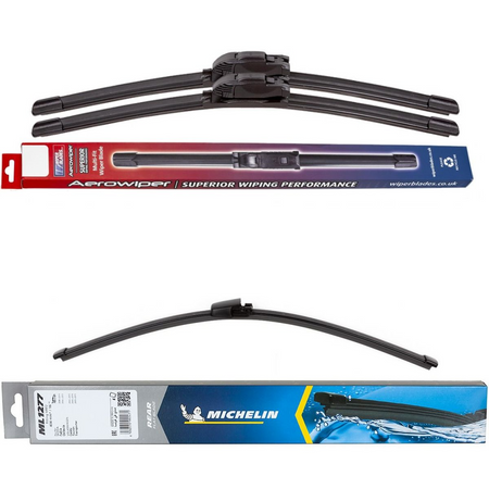 Wiper Blades Aerowiper & Michelin Rear Screen Wiper - Triple Pack