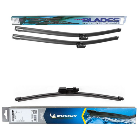 Blades Exact Fit & Michelin Rear Screen Wiper - Triple Pack