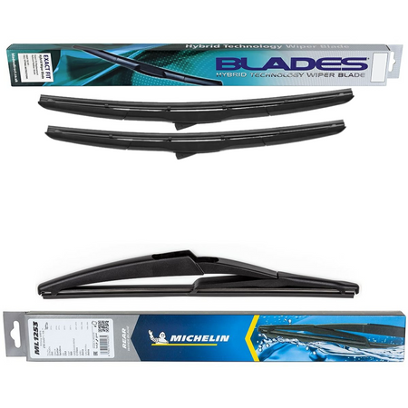 Blades Hybrid & Michelin Rear Screen Wiper - Triple Pack