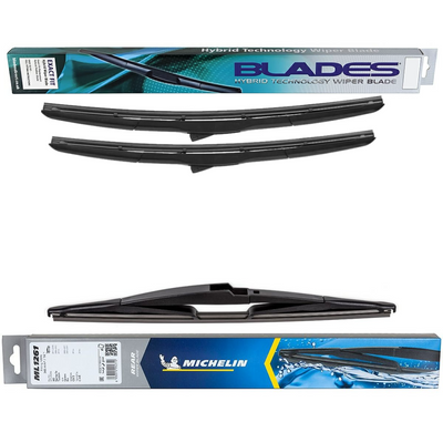 Blades Hybrid & Michelin Rear Screen Wiper - Triple Pack