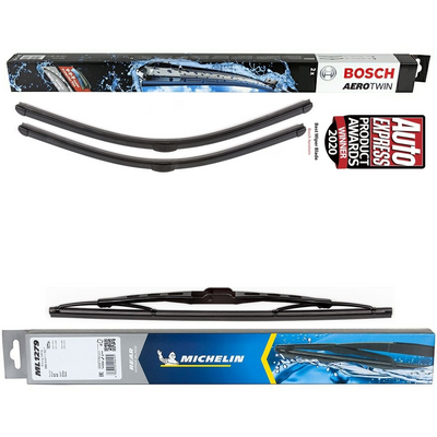 Bosch Aerotwin Twin Pack & Michelin Rear Screen Wiper - Triple Pack