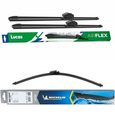 Lucas AIRFLEX Retrofit & Michelin Rear Screen Wiper - Triple Pack